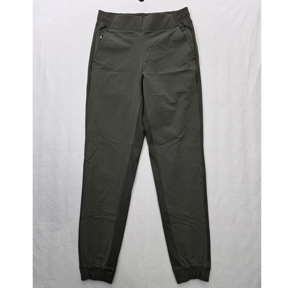 Athleta Textured Brooklyn Jogger Size 0 Olive Green Nylon Spandex Hiking Travel